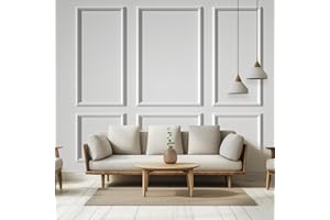 NeatiEase Peel and Stick Wall Molding Kit 6-Frame Pre-Made, Luxe Architectural Wall Moulding Panel Frame, Self-Adhesive Wains