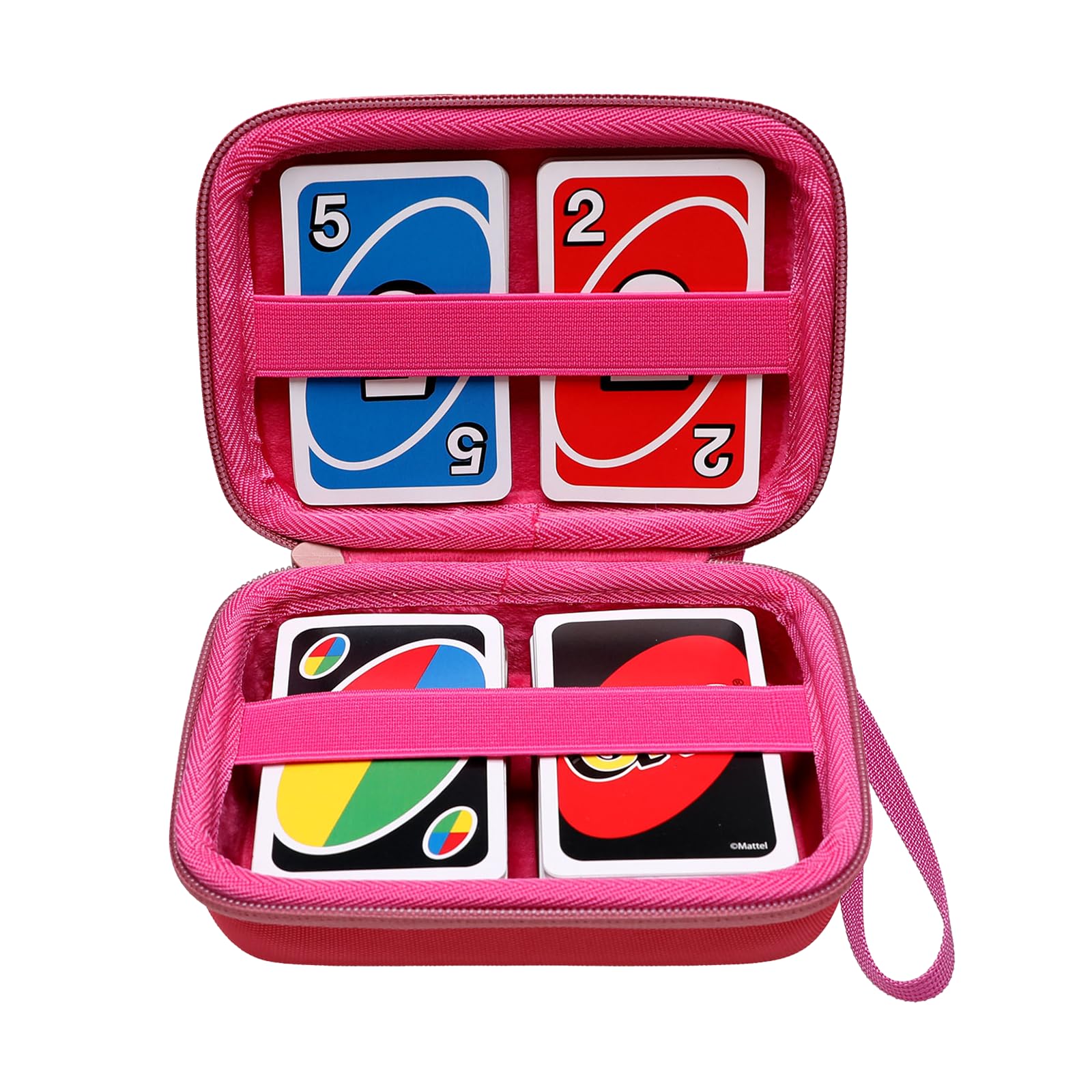 XANAD Card Games Case for UNO FLIP Minecraft Super Mario Junior/Exploding Kittens/Skillmatics/SKYJO Playing Cards Carrying Bag (Rose)