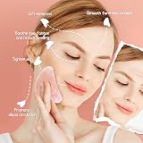 Flagest Rose Quartz Facial Massage Tool Heart Shape view 2