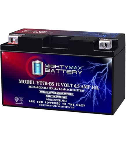 Amazon.com: Mighty Max Battery YTX9-BS -12 Volt 8 AH, 135 CCA