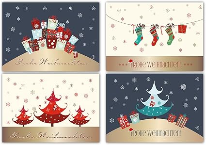 Biglietti Di Natale Glitterati.20 Biglietti Di Natale 4 Diversi Motivi Cartoline Glitter Cartoline Di Natale Amazon It Cancelleria E Prodotti Per Ufficio