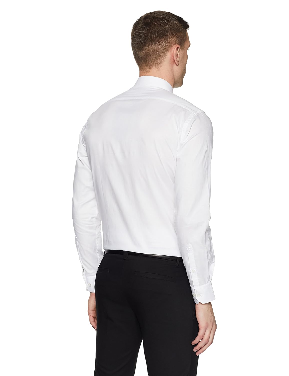 arrow men's plain slim fit formal shirt