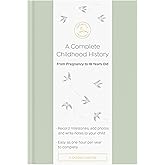 Promptly Journals, A Complete Childhood History: From Pregnancy to 18 Years Old (Aloe Green, Leatherette) | Baby Book and Pregnancy Journal | Baby Memory Book