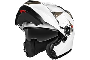YEMA Modular Motorcycle Helmets, DOT Approved Full Face Motorcycle Helmet with Flip Up Dual Visor, Helmets for Adults Motorcycle Men Women Helmets for Street Scooter ATV E-Bike - YM-925