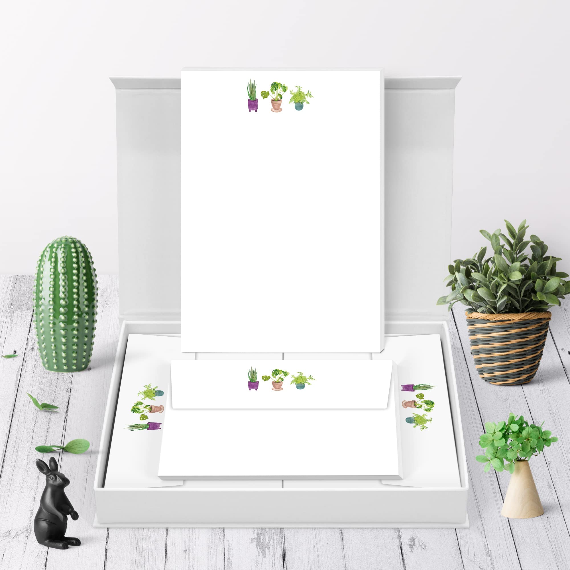 Me Loovely House Plants Letter Writing Paper and Envelopes Set A5 Size Stationery Papers Writing Supplies for School Home & Office | Christmas Gifts (Pack of 40)