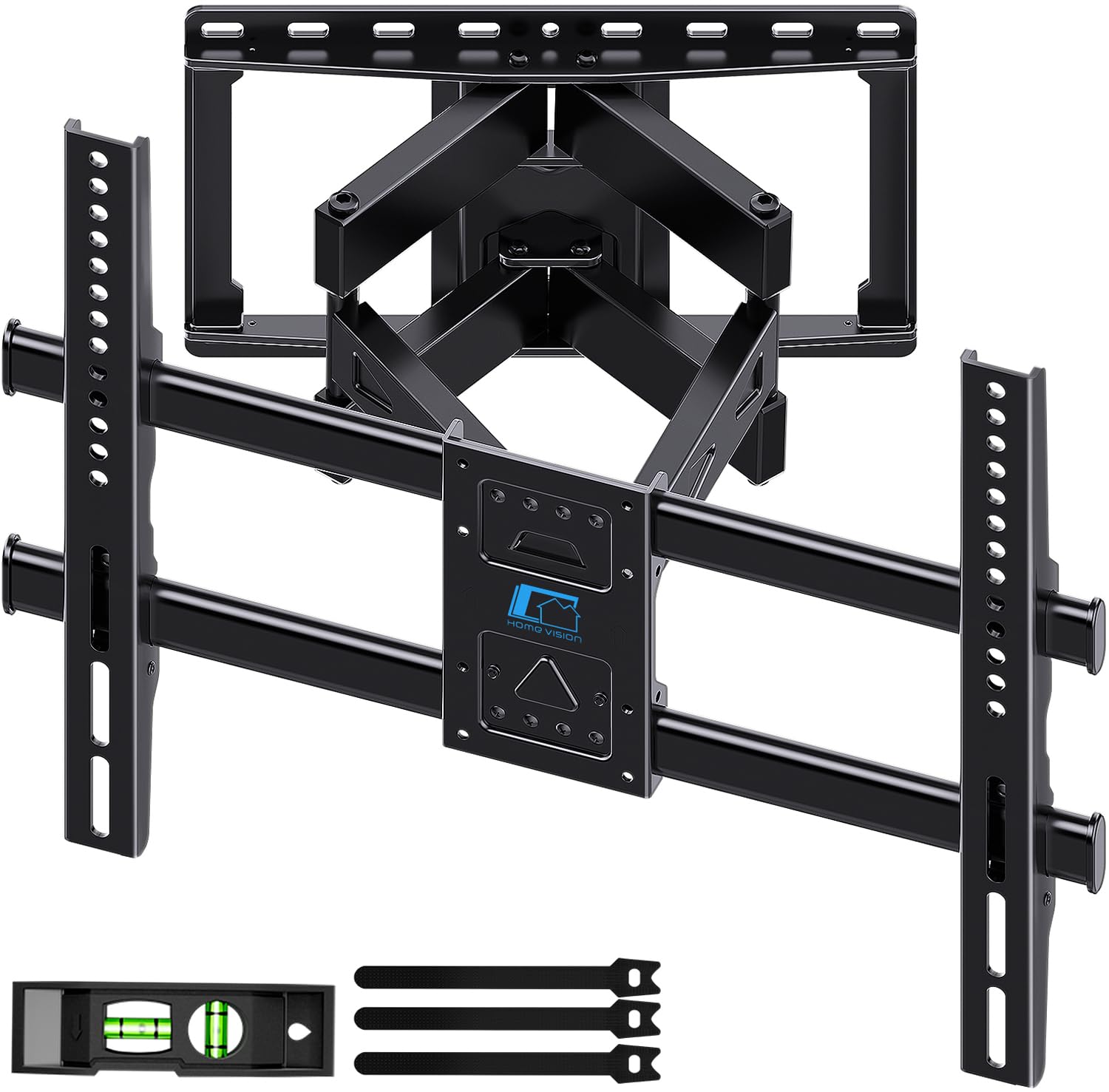 Photo 1 of HOME VISION Full Motion TV Wall Mount Bracket for 32-85 Inch Flat/Curved TVs, Dual Articulating Arms with Swivel Tilt Level, 132Lbs Capacity, Fits 16 Inch Studs, Max VESA 600x400mm