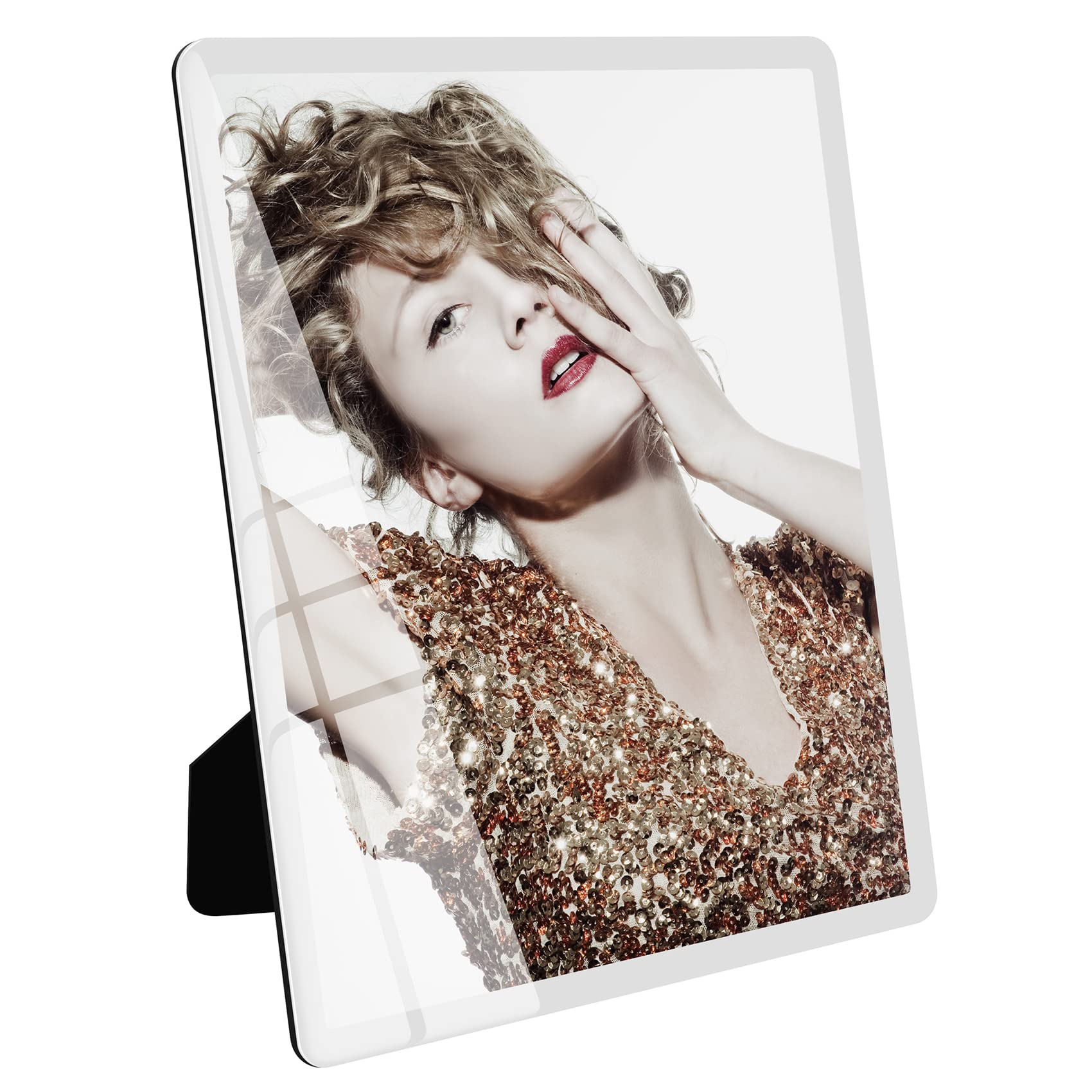 ASEEWO white 11x14 photo frame, picture frames glass, hanging picture frames, Matted for wall and tabletop Decor (11X14, white) — image 1