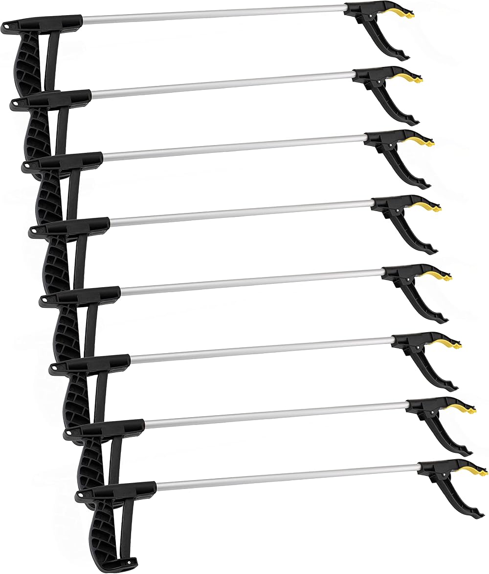Straame Garden Litter Picker Grabber Reacher Tool Pack of 8