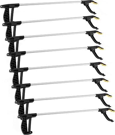 Straame Garden Litter Picker Grabber Reacher Tool Pack of 8