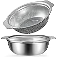 Amazon.com: POPGRADE Stainless Steel Colander, 4.5QT Large Capacity ...