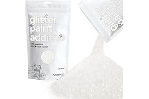 HEMWAY Glitter Paint for Walls Mother of Pearl Iridescent Additive Emulsion Latex Acrylic Sparkles Interior Painting 100g / 3.5oz