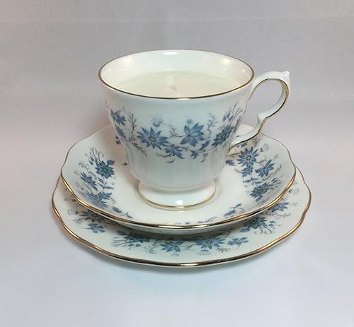 Amazon Com Fizzy Fuzzy Tea Cup Candle Vintage English Bone China