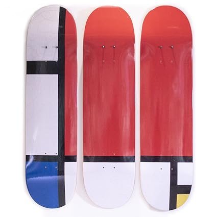 Musart Limited Edition Mondrian Skateboard Triptych Decks