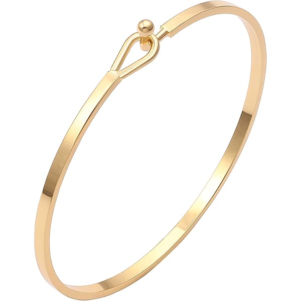 Amazon.com: HESSAWELL Gold Link Bangle Bracelet for Women