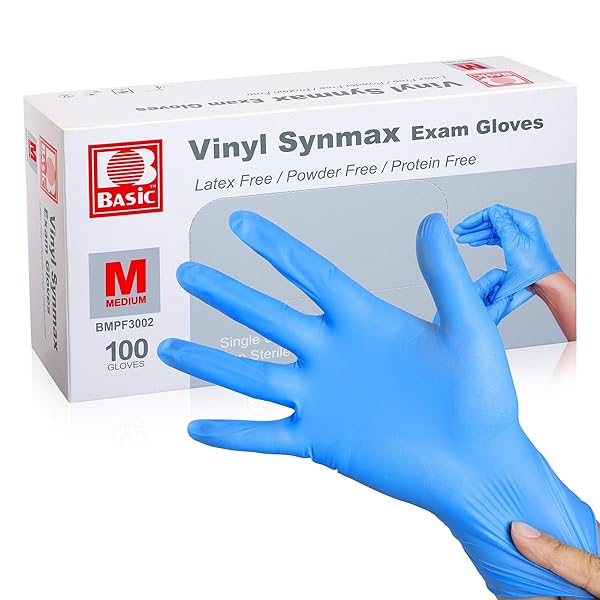 SYNTHETIC VINYL EXAM GLOVES – LATEX-FREE & POWDER-FREE...