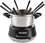 Progress EK4375BLK Electric Fondue Set 1.4L Stainless Steel 8 Forks 1200W view 1