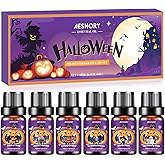 Halloween Fragrance Oil Set, Fall Essential Oils for Diffuser, Candle & Soap Scents, Trick or Treat, Zombie's Garden, Greepy Carnival, Headless Horseman, Scarlet Witch, Ghost Autumn Scented Oil Gift