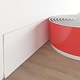 Tridotpul Vinyl Wall Base Baseboard Molding Trim 4" Flexible Self Adhesive Rubber Wall Base Moulding Trim Peel and Stick Design(20Ft, White)