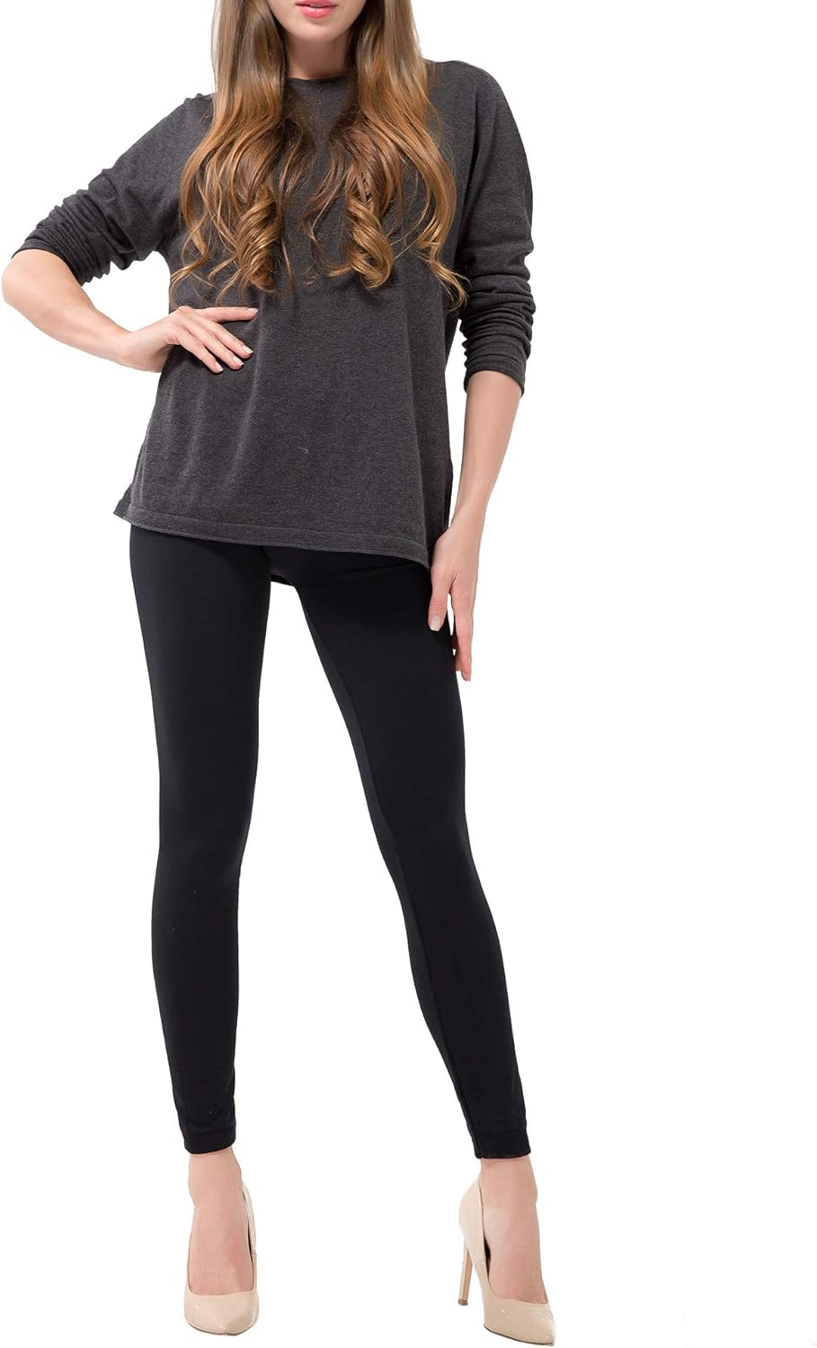 Fleece Lined Leggings for Women High Waist, Elastic and Slimming, 6 Pack - (2)black/wine/brown/grey/navy, One Size at  Women’s Clothing store