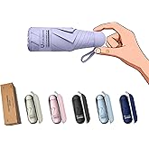 BAODINI Travel Essentials Mini Umbrella for Purse With Case Small Compact UV Sun Protection Lightweight Tiny Pocket Manual Open Close Umbrella for Women Kids and Men Fits Purse Backpack