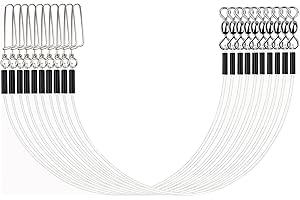 SEAOWL Fluorocarbon Fishing Leader,20LB-80LB Fluorocarbon Leaders for Saltwater Freshwater,100% Fluorocarbon Leaders Line with Swivels and Snap…