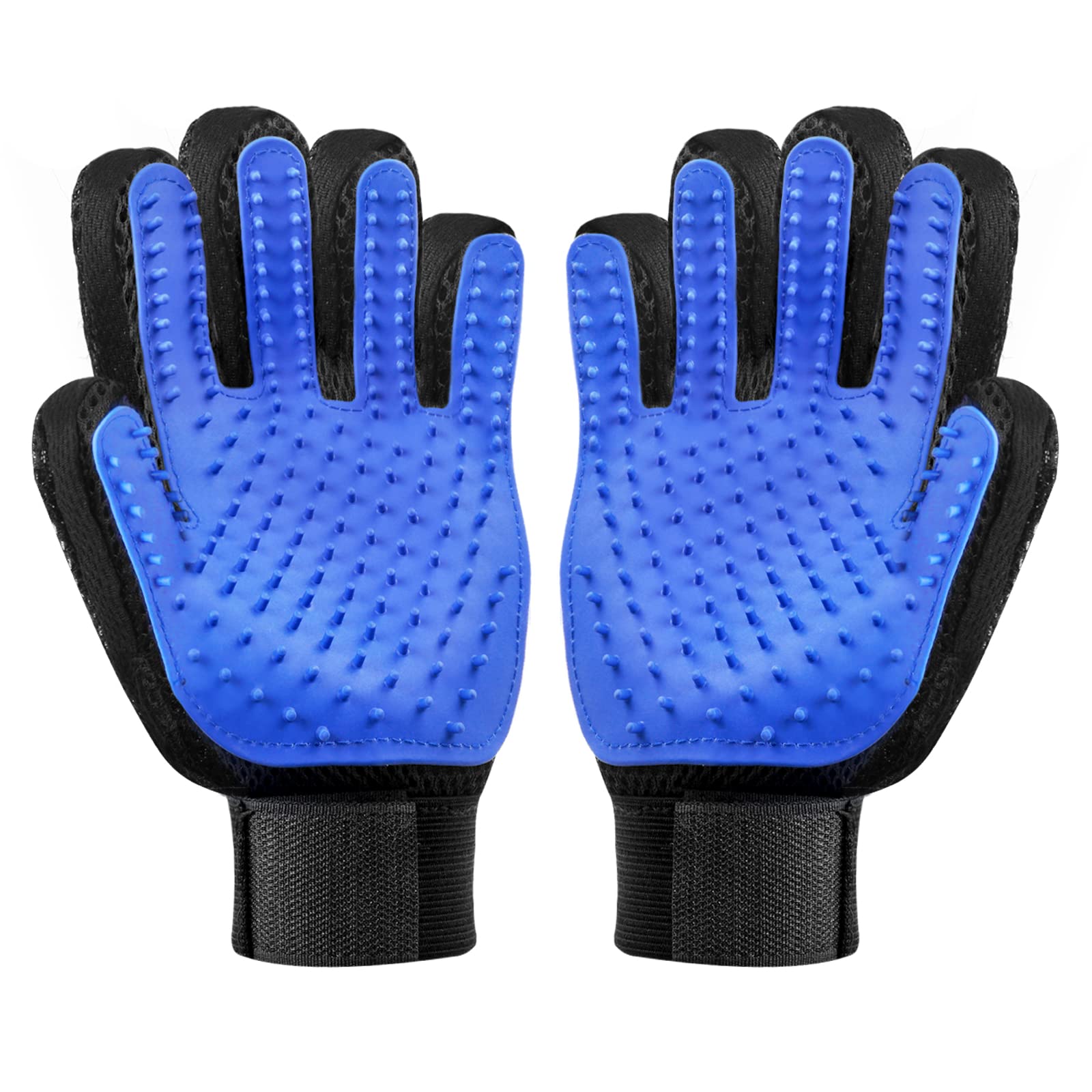 flintronic 2 Pack Pet Dog Cat Grooming Glove,Efficient Pet Hair Removal Mitt Brush Gloves,for Dogs,Cats,Rabbits,Horses with Long/Short Fur (LEFT & RIGHT)