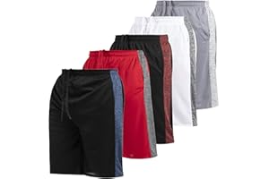 Ultra Performance 5 Pack Mens Shorts, Athletic Gym Shorts Workout Basketball Shorts for Men, SM - 5X