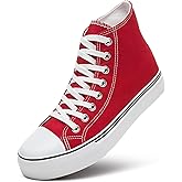 ZGR Womens High Top Canvas Sneakers,Lace-up Canvas Shoes,Casual Tennis Walking Shoes