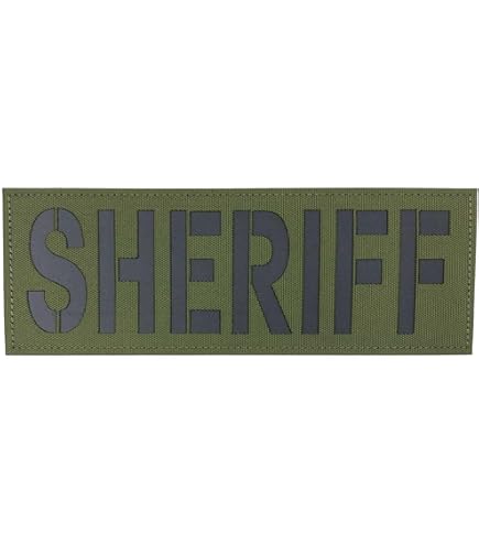 Amazon.com: Sheriff Embroidery Patch 3X8 and 2X6 INCHES Hook OD