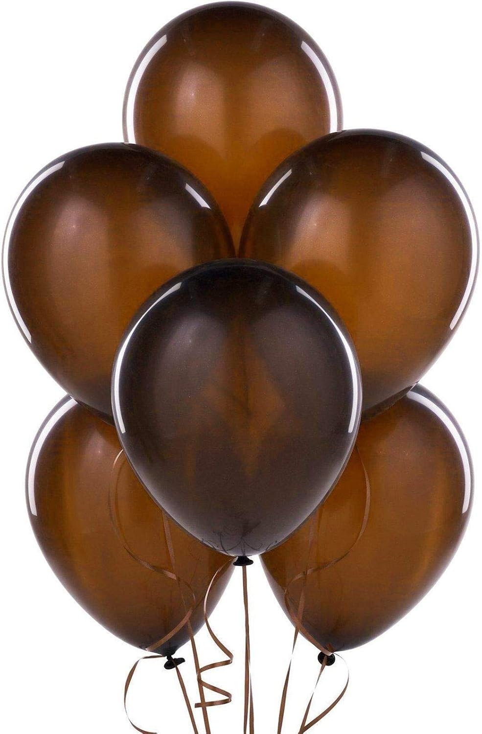 Dark Brown Balloons 25 Pack, Large 12 Inch Thick Latex Biodegradable Helium Party Balloons for Birthday Wedding, Baby Shower