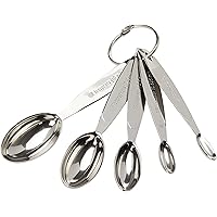 Cuisipro Stainless Steel Measuring Spoon Set, Odd Sizes, Silver