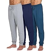 Ultra Performance Mens Pajama Pants 3 Pack Men's Sleep Lounge PJ Jogger Sweatpants PJs Pajamas for Men Avail in Big Sizes