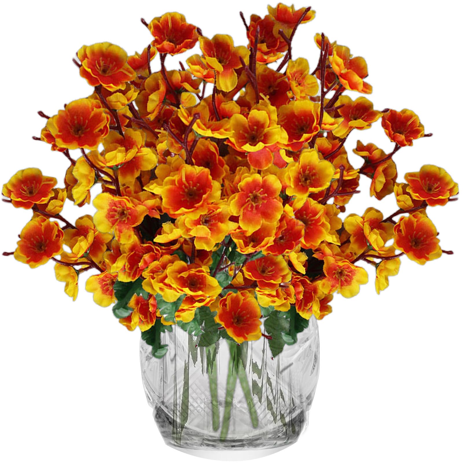 astylishome Artificial Flower DIY Floral Decoration Blossoms Fake Plum Blossom Realistic Appearance Flowers that Look Real Simulation Bouquet Arrangement for Wedding Home Decor 0303