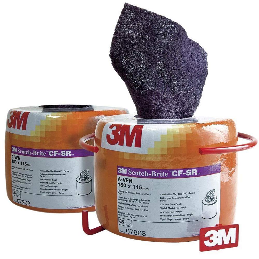 Scotch-BriteTM Clean & Finish Pre-Cut Roll CF-SR Purple 115mm x 150mm AVFN