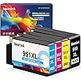 Nestink 950XL 951XL Combo Compatible for 950 XL 951 XL Ink Cartridge Replacement for OfficeJet Pro 8610 8620 8100 8630 8660 8640 8615 76DW 251DW (1 Black, 1 Cyan, 1 Magenta, 1 Yellow)