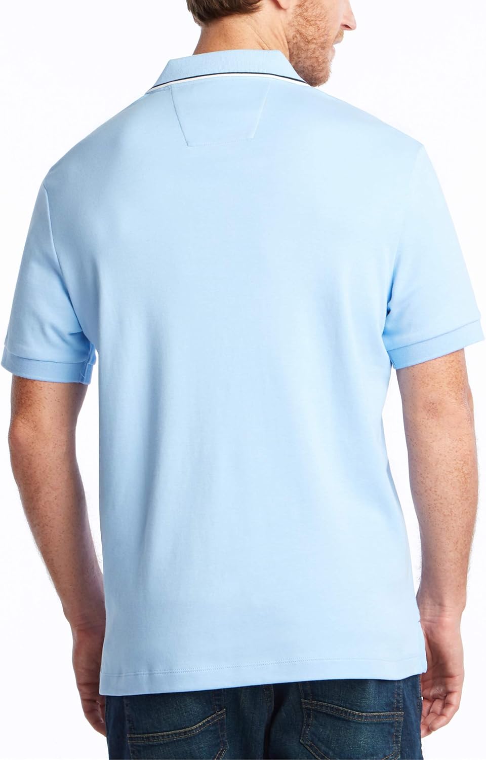 Nautica Men's Classic Fit Short Sleeve Dual Tipped Collar Polo Shirt at  Men’s Clothing store
