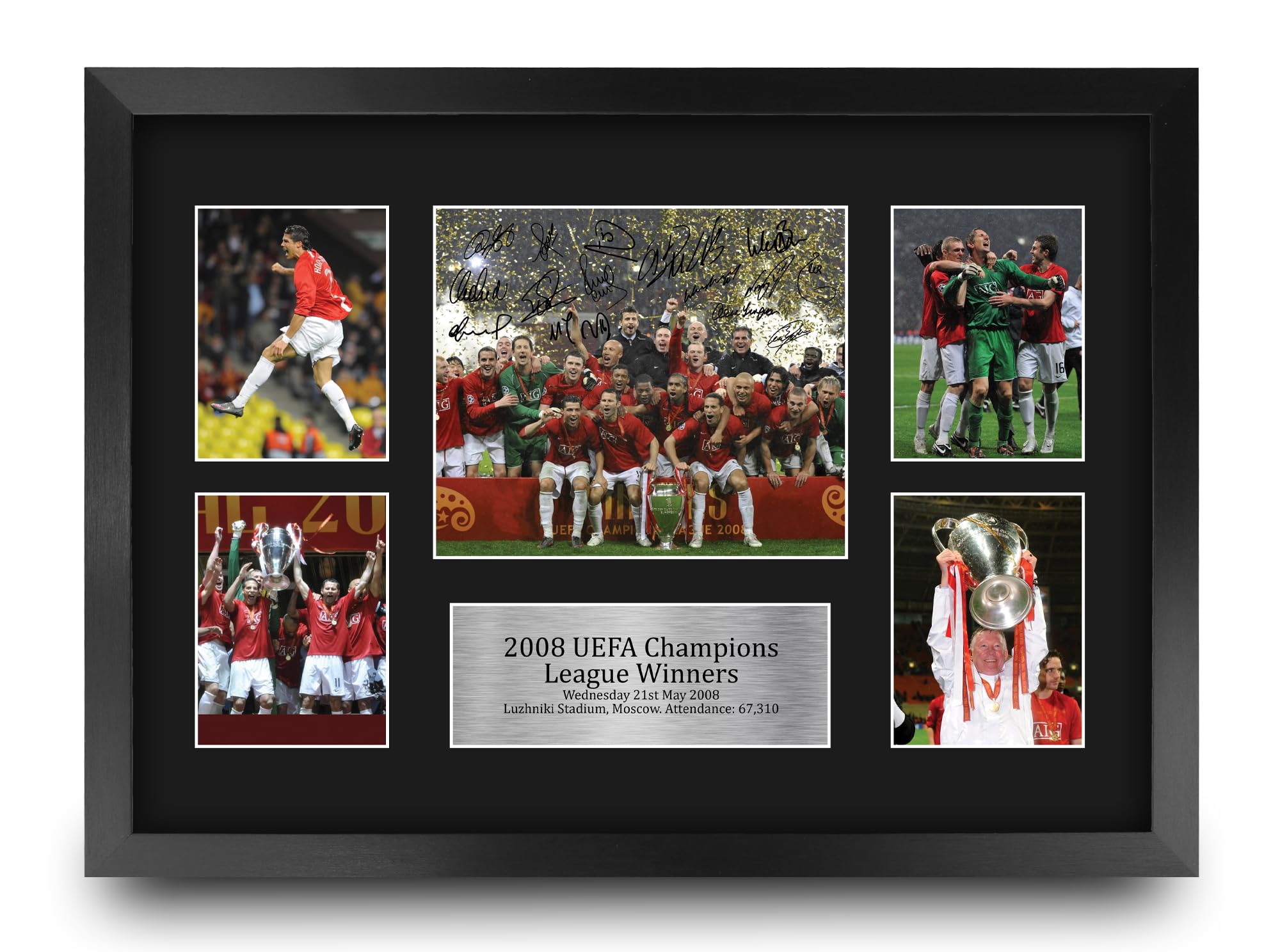 HWC Trading FR A3 2008 UEFA Euro Cup Winners Printed Memorabilia Signed Autograph Display for Football Fans and Supporters - A3 Framed