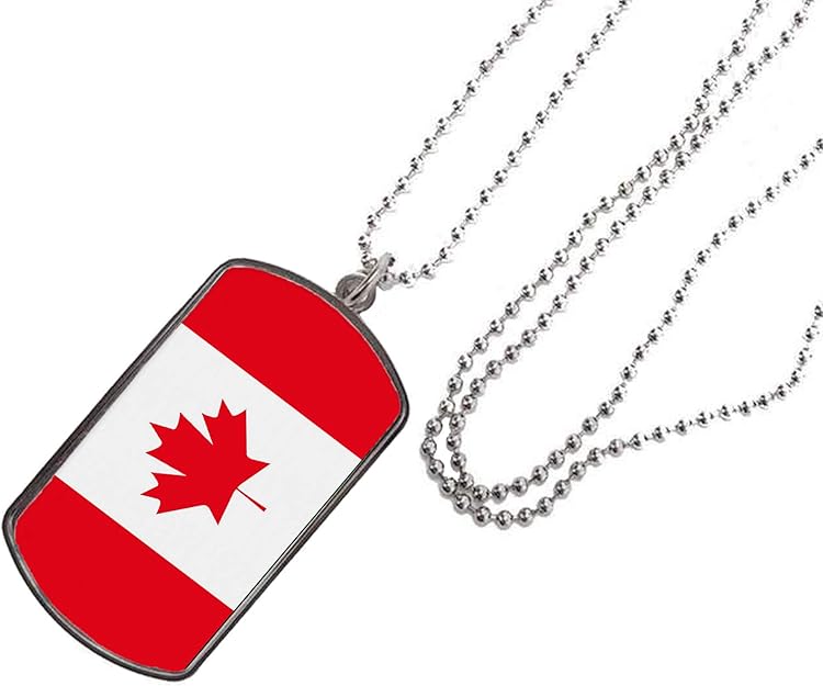 ShopQuality4U Canada Canadian Flag Dog Tag id Tags for People Amazon