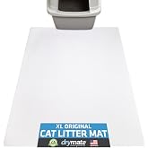 Drymate Original Cat Litter Mat, Contains Mess from Box, Protects Floors, Urine-Proof, Machine Washable, Soft on Kitty Paws, Absorbent, Waterproof (USA Made, Recycled Content) (28&rdquo;x36&rdquo;)(White)
