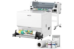 EXPLUX A3+ Plus DTF Printer,with XP600 Dual Printheads, Twice The Print Speed, Maximum 24-inch(A1Size) Print Width with 7-inch LED Touchscreen + Auto Timed Cleaning, Gift Ink 2 Year