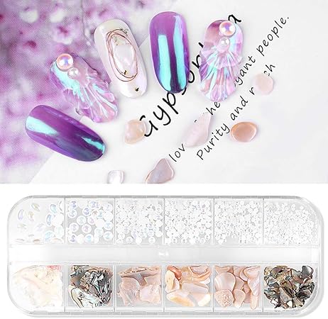 Amazon Kingsie ネイルパーツ 半円パール シェルフレーク 天然貝殻 シェル風 ネイルアート ネイルデザイン レジン デコパーツ 夏ネイル Kingsie パール 通販