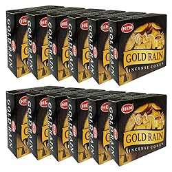 Gold Rain Incense Cones and Cone Incense Burner