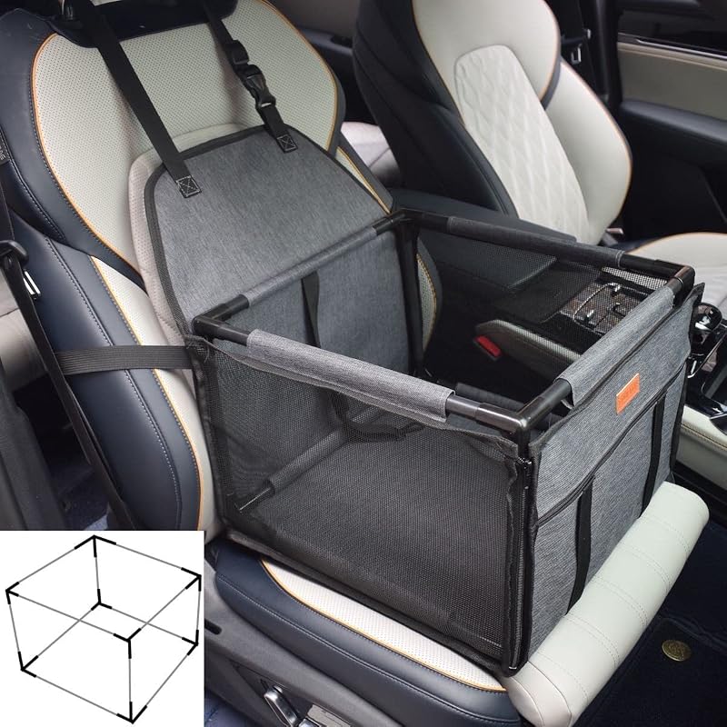 GoBuyer Waterproof Pet Car Seat Booster Carrier Grey 40x40cm