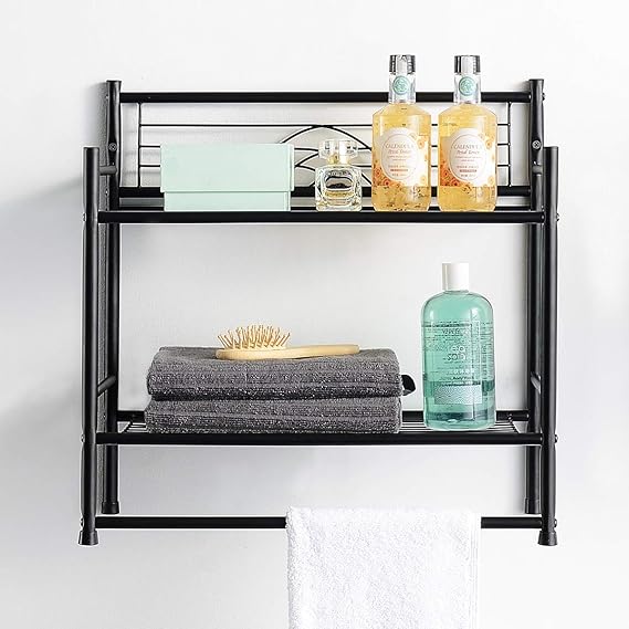 Amazon.com: LEEDA - Organizador de pared de 2 niveles para baño con