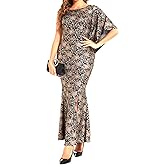 Evening Gowns for Women Formal Off Shoulder Wedding Guest Party Dress Elegant Short Sleeve Split Long Cocktail Dresses