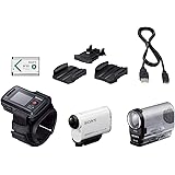 Sony HDR-AS200VR Full HD Action Cam (Live-View Remote Kit, ZEISS Tessar Objektiv mit 170 Ultra-Weitwinkel, Vollständige Sensorauslesungohne Pixel Binning) weiß