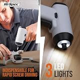 Hi-Spec 34pc White 3.6V Rechargeable Electric Screwdriver USB Charge view 6