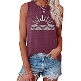 BLACKOO Women's Graphic Tank Tops Cute Soft Tunic