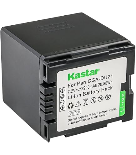 Vhbw Batteria Compatibile Per Videocamera Panasonic PV-GS50, PV-GS55, PV-GS70, PV-GS120, PV-GS200 – Li-Ion 600mAh, 7,2V