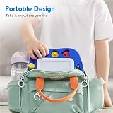 SGILE Magnetic Drawing Board for Toddlers 1 2 3 Years Blue with Stamps view 7